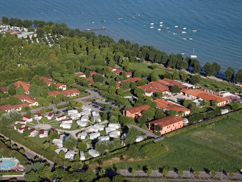 Bird's-eye view of the holiday resort - The Garda Village Camping
