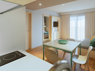 Wohnzimmer mit Essbereich - Universal Aparthotel Elisa