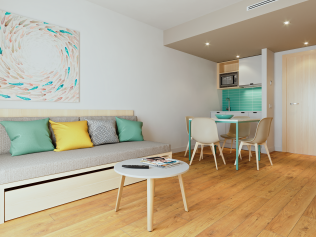 Wohnzimmer mit Essbereich - Universal Aparthotel Elisa