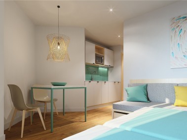 Wohn- und Schlafzimmer - Universal Aparthotel Elisa